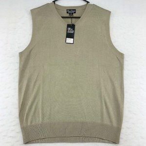 NWT Boys Blue Ocean Collection tan sweater vest sz XL / 18